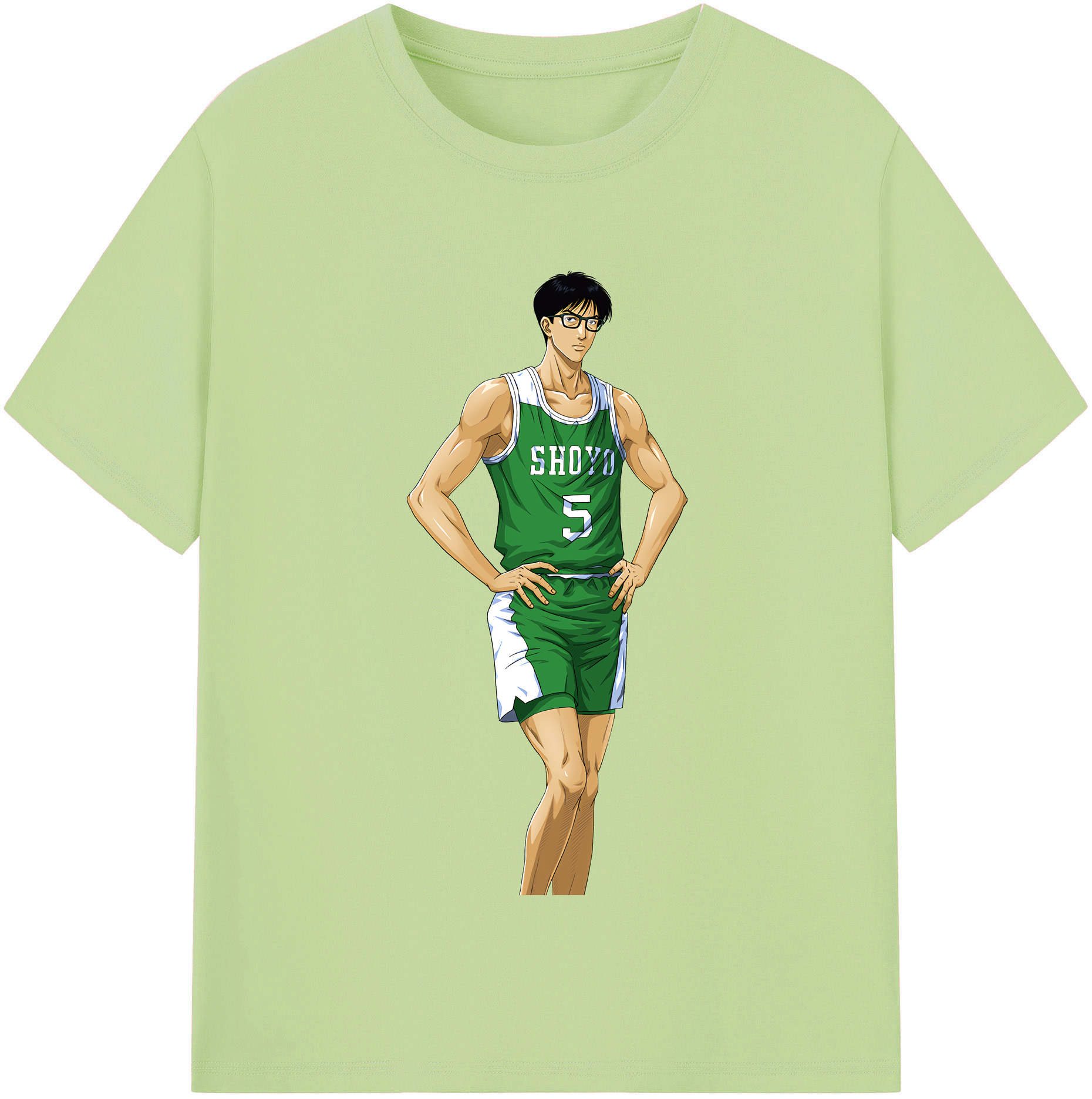 SLAM DUNK／スラムダンク 綿100％半袖Tシャツ（フロントプリント）